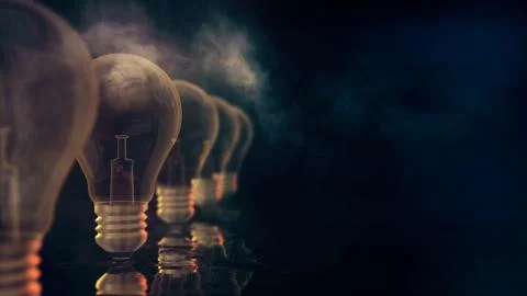 Light Bulbs Background Stock Illustration