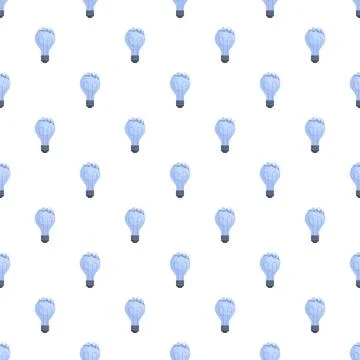 Light bulbs with brains creating seamless pattern 스톡 일러스트