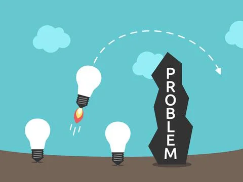 Light bulbs brainstorming wall Stock Illustration