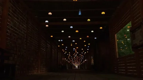 Light bulbs on the ceiling Stock Footage 160344170