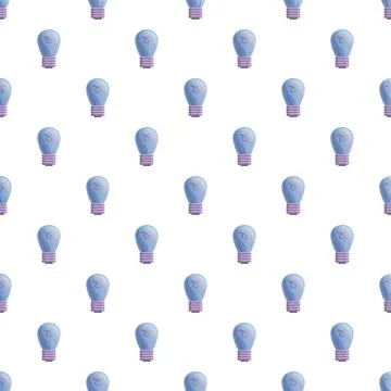 Light bulbs creating a repeating pattern, representing ideas and solutions 스톡 일러스트