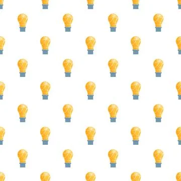 Light bulbs creating a seamless pattern symbolizing new ideas Stockillustratie