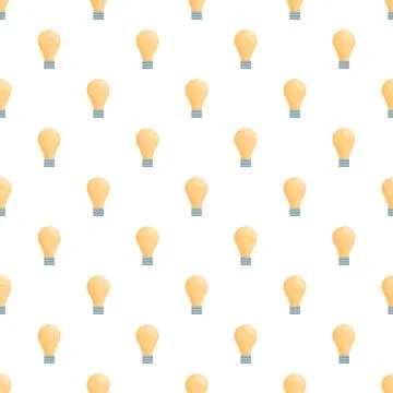 Light bulbs creating seamless pattern for creativity concept Illustrazione stock