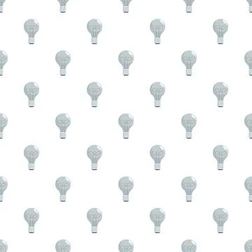 Light bulbs creating seamless pattern of ideas Stock Illustration
