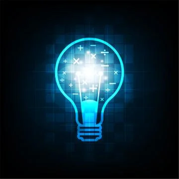 Light bulbs in creative ideas and intelligence. Stock Illustration