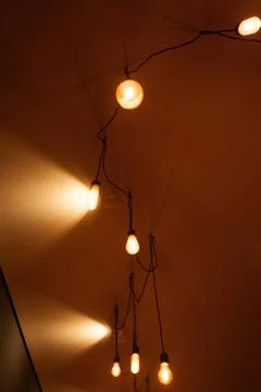 Light bulbs with depth of field Stockfoto's
