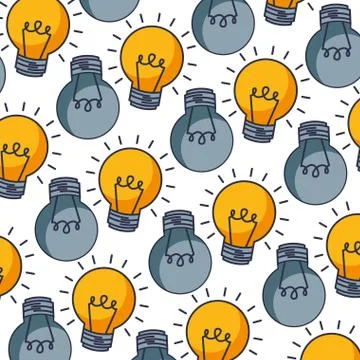 Light bulbs energy electricity pattern 스톡 일러스트