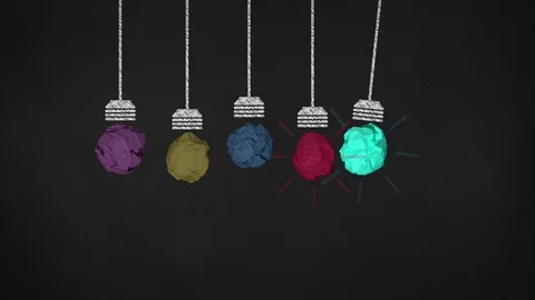 Light bulbs enlighten each other Video stock 81681041