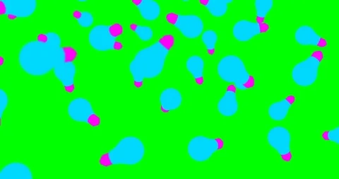 Light bulbs flat colors falling Stock Footage 103734098