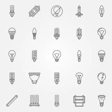 Light bulbs icons set イラスト素材