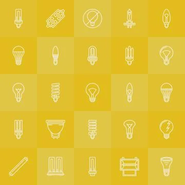 Light bulbs icons set イラスト素材