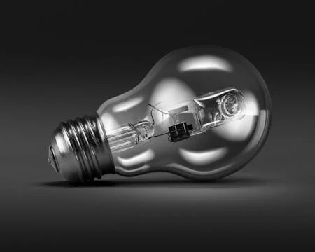 Light bulbs idea concept background. 3D rendering Stock Illustration