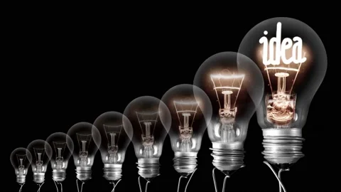 Light Bulbs with Idea Concept Stock-Footage 150332840