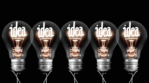 Light Bulbs with Idea Concept Video stock 152160836