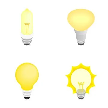 Light bulbs illuminating new ideas and innovation concepts Stockillustratie