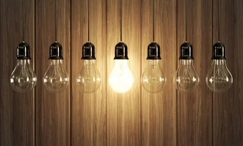 Light bulbs Stock Illustration