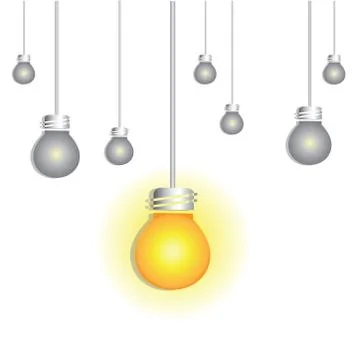 Light bulbs Stock Illustration