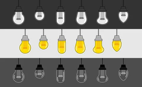 Light bulbs Illustrazione stock
