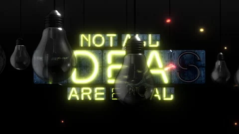 Light Bulbs Not all Ideas Are Equal Video stock 265479613