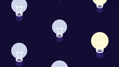 Light bulbs pattern background animation 스톡 동영상 176035895