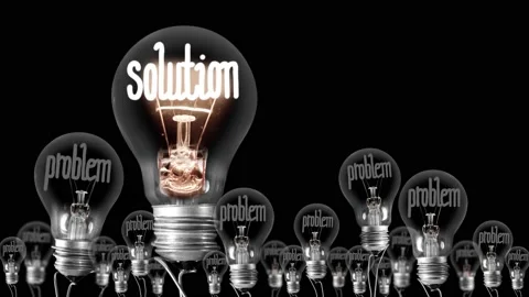 Light Bulbs with Problem and Solution Concept Video stock 168247830