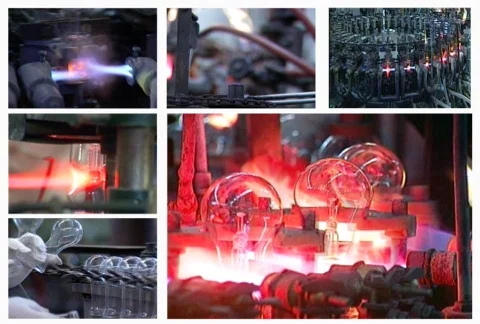 Light Bulbs-Production Process-Montage Stock Footage 567766