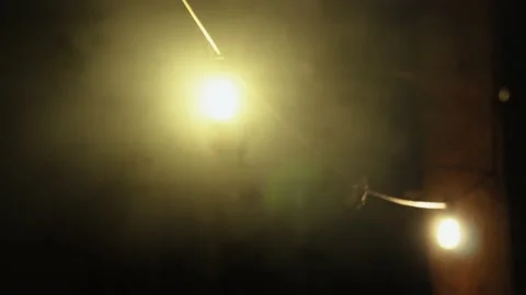 Light bulbs in the smoke Stock Footage 197375620