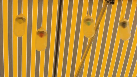 Light bulbs stripes background  carnival 스톡 동영상 111284364