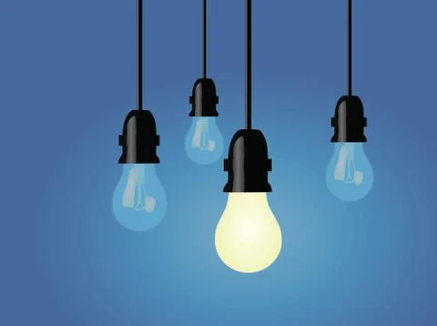 Light bulbs vector Illustrazione stock