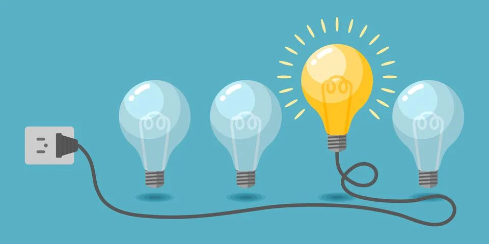 Light bulbs vector Illustrazione stock