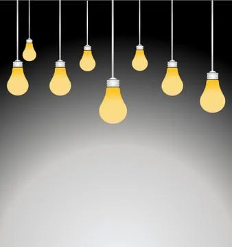Light bulbs vector illustration Illustrazione stock