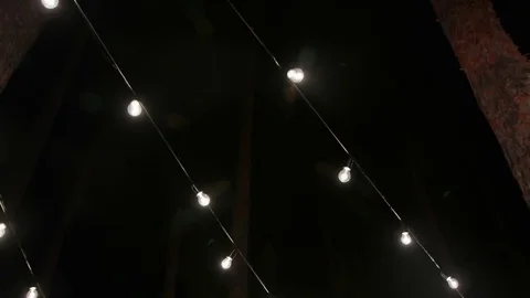 Light bulbs in the wedding decor Stock Footage 69240505