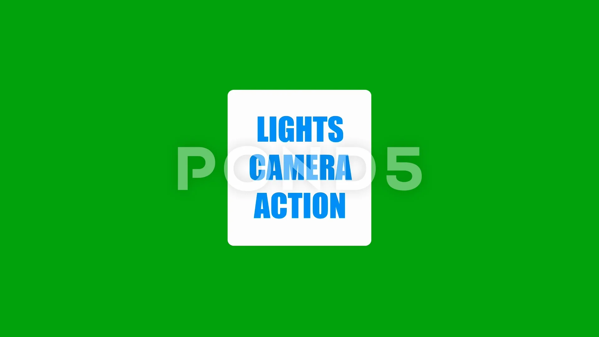 Light, Camera, Action Title. Animated Old Camera With Reels. Green Screen