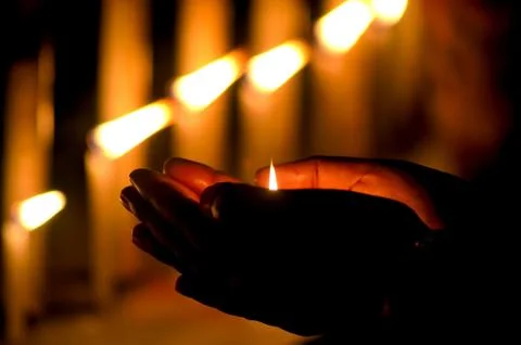 Light in candle background. Fotos de archivo