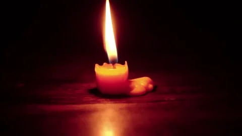 Light candle burning brightly,Candle light close up on black background. Burning 스톡 동영상 196683605