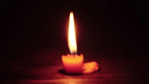 Light candle burning brightly,Candle light close up on black background. Burning 스톡 동영상 196683648