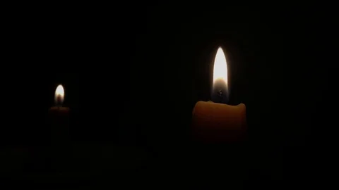 Light candle in the dark. Stock Footage 90302084