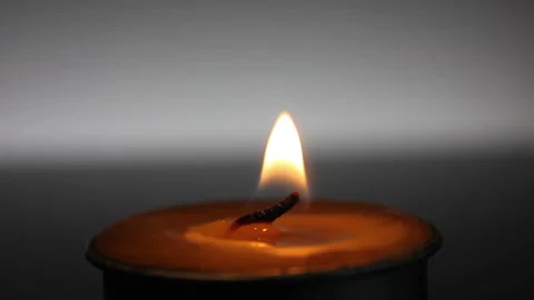 The light of the candle flame. Stock Footage 192062121