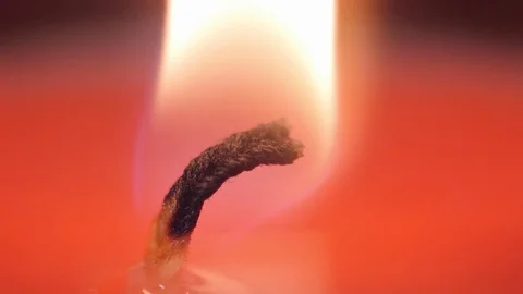 Light Candle flame macro 4k Stock Footage 71347296