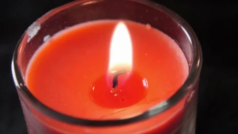 Light Candle flame macro 4k Stock Footage 71347357