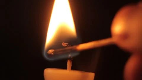 Light a candle Stock Footage 88717231