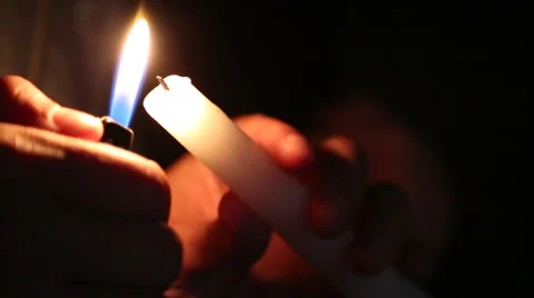 Light a candle lighter Stock Footage 41893099