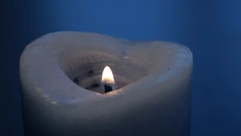 Light up the candle with a match Video stock 98656755