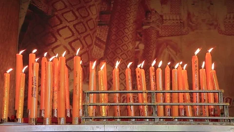 Light candles Stock Footage 79925226