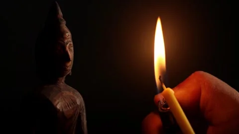 Light candles in the temple Stock Footage 252014252