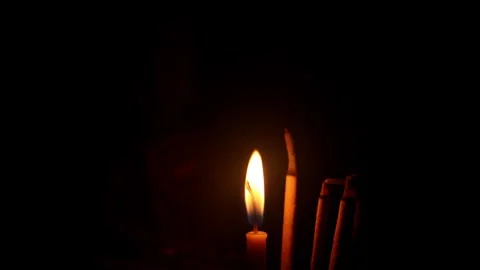 Light candles in the temple Stock Footage 252014263