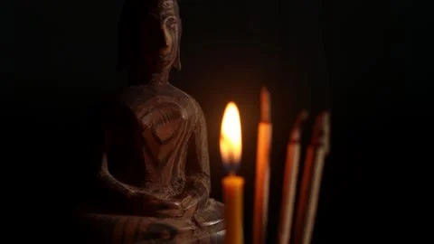 Light candles in the temple Stock Footage 252014267