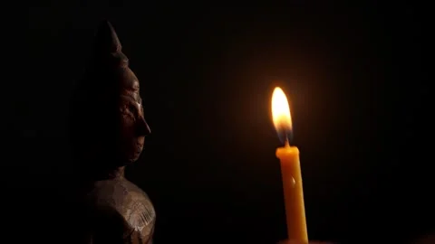 Light candles in the temple Stock Footage 252014275