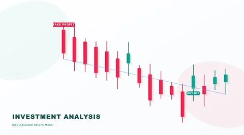 Light Candlestick Chart Showing Downward Market Reversal Stock-Illustration