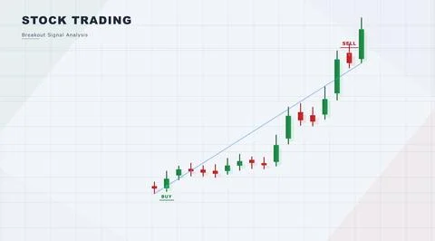 Light Candlestick Chart Showing Strong Upward Price Movement Stock-Illustration